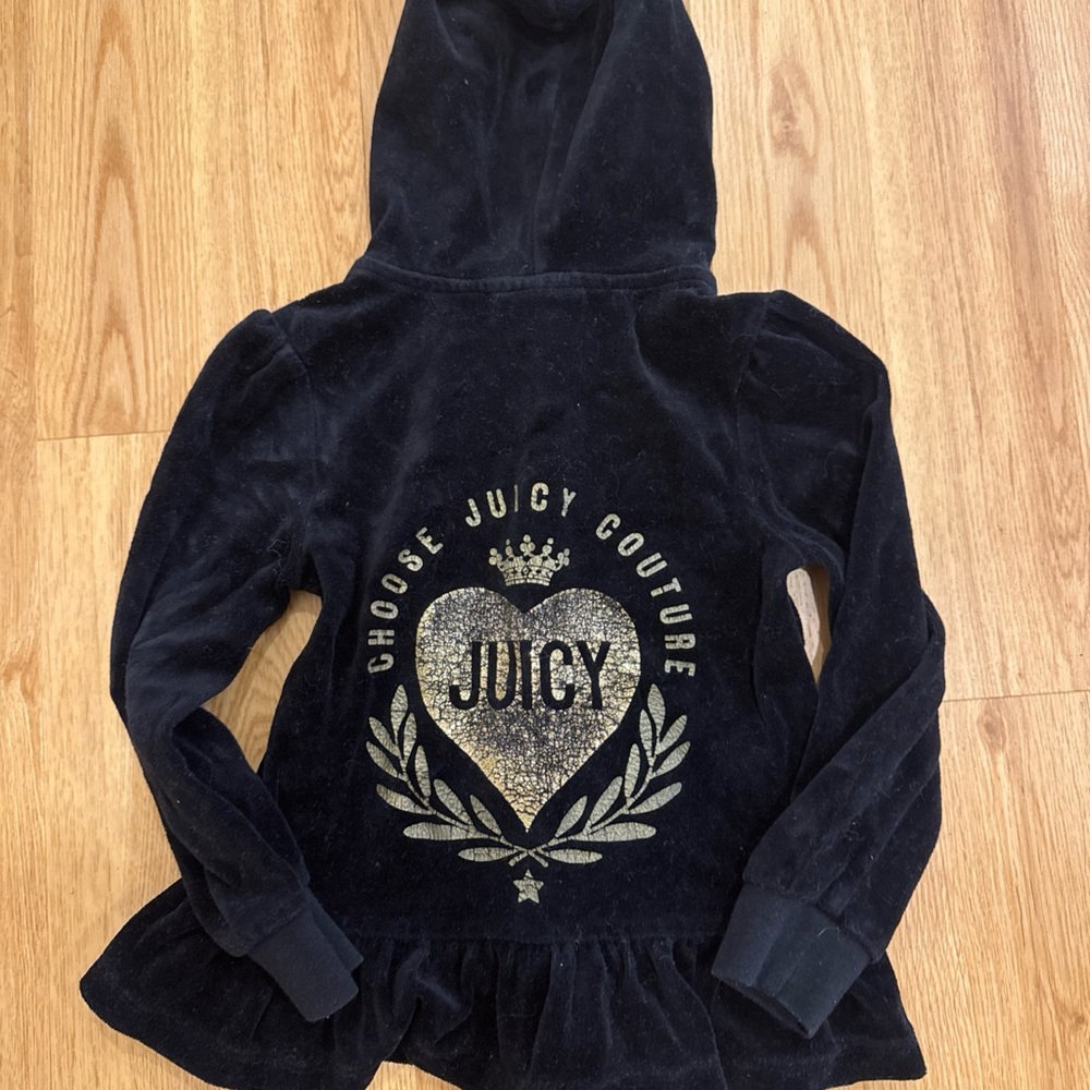 Juicy Couture Black Kids Hoodie Size 5